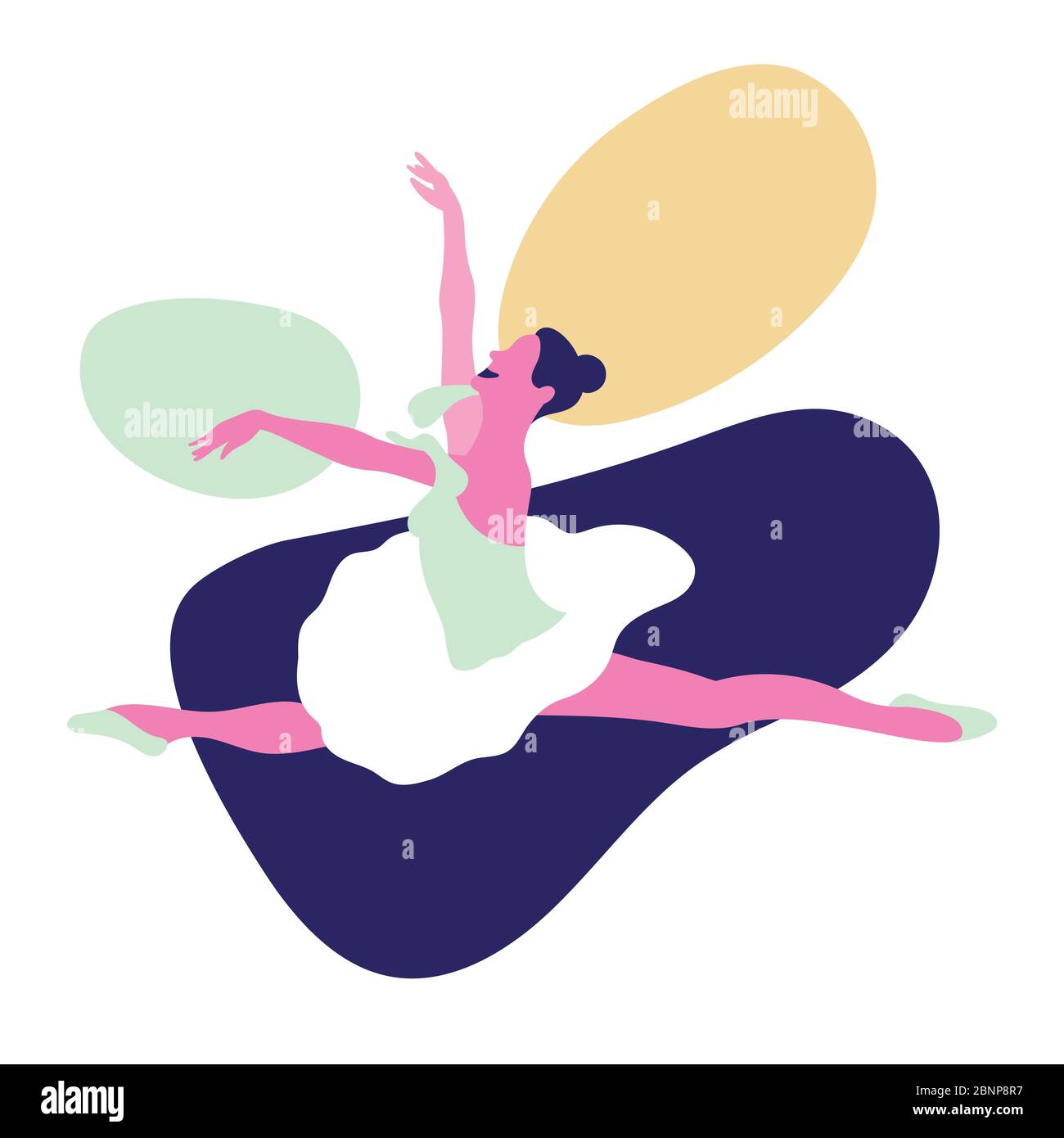 Junge Ballerina mit einem perfekten Körper tanzt Stockfoto