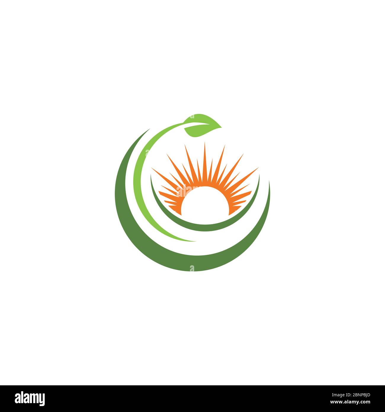 Eco-Symbol grüne Blatt Vektor-Illustration isoliert. Stock Vektor