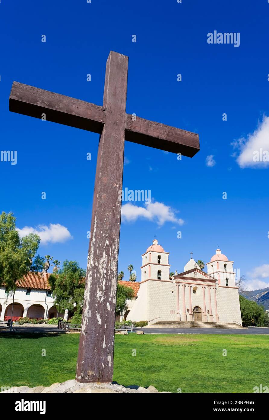 Mission Santa Barbara, Santa Barbara, Kalifornien, USA Stockfoto