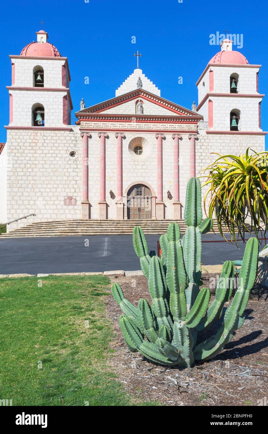 Mission Santa Barbara, Santa Barbara, Kalifornien, USA Stockfoto