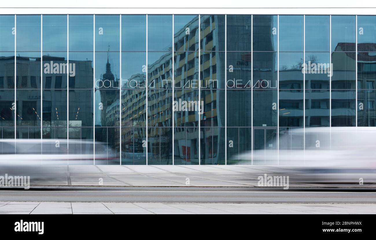 Deutschland, Sachsen-Anhalt, Dessau-Roßlau, Bauhaus Museum Dessau, Eröffnung 8. September 2019, Stockfoto