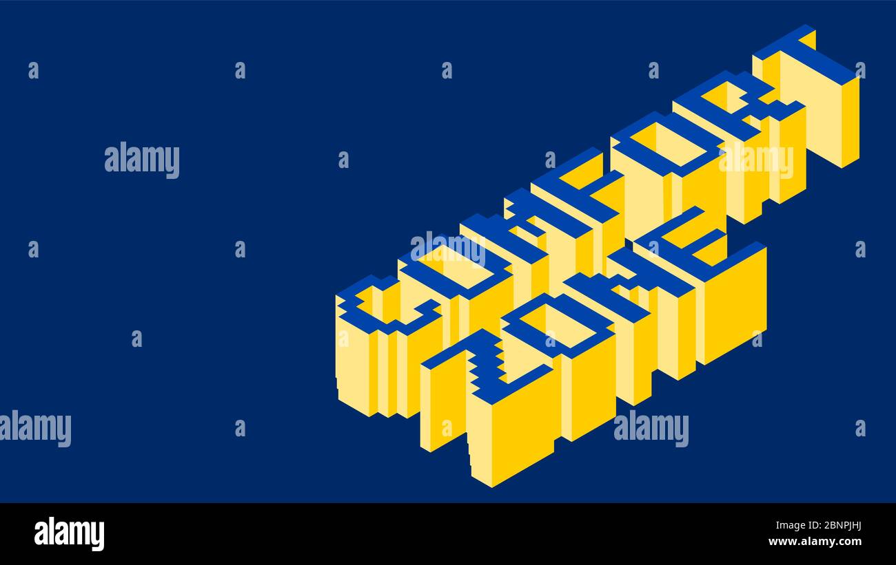 Komfortzone in 3d Text auf blauem Hintergrund, zeigt das Konzept, als ob eine Komfortzone ist, die sich sicher fühlt, bis nicht wagen, aus diesem p kommen Stock Vektor