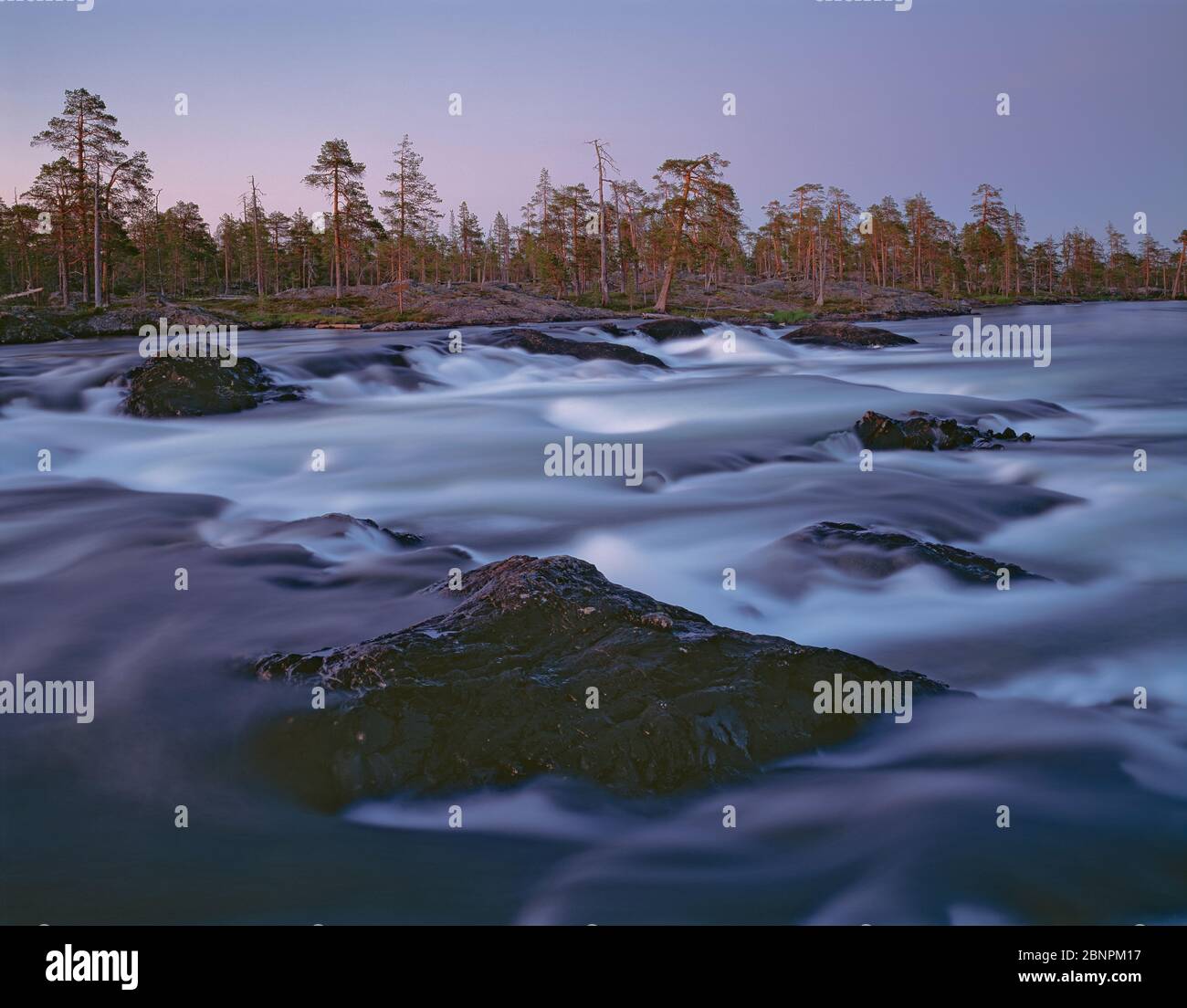 schweden, norrbotten, pite älv, trollforsarna Stromschnellen Stockfoto