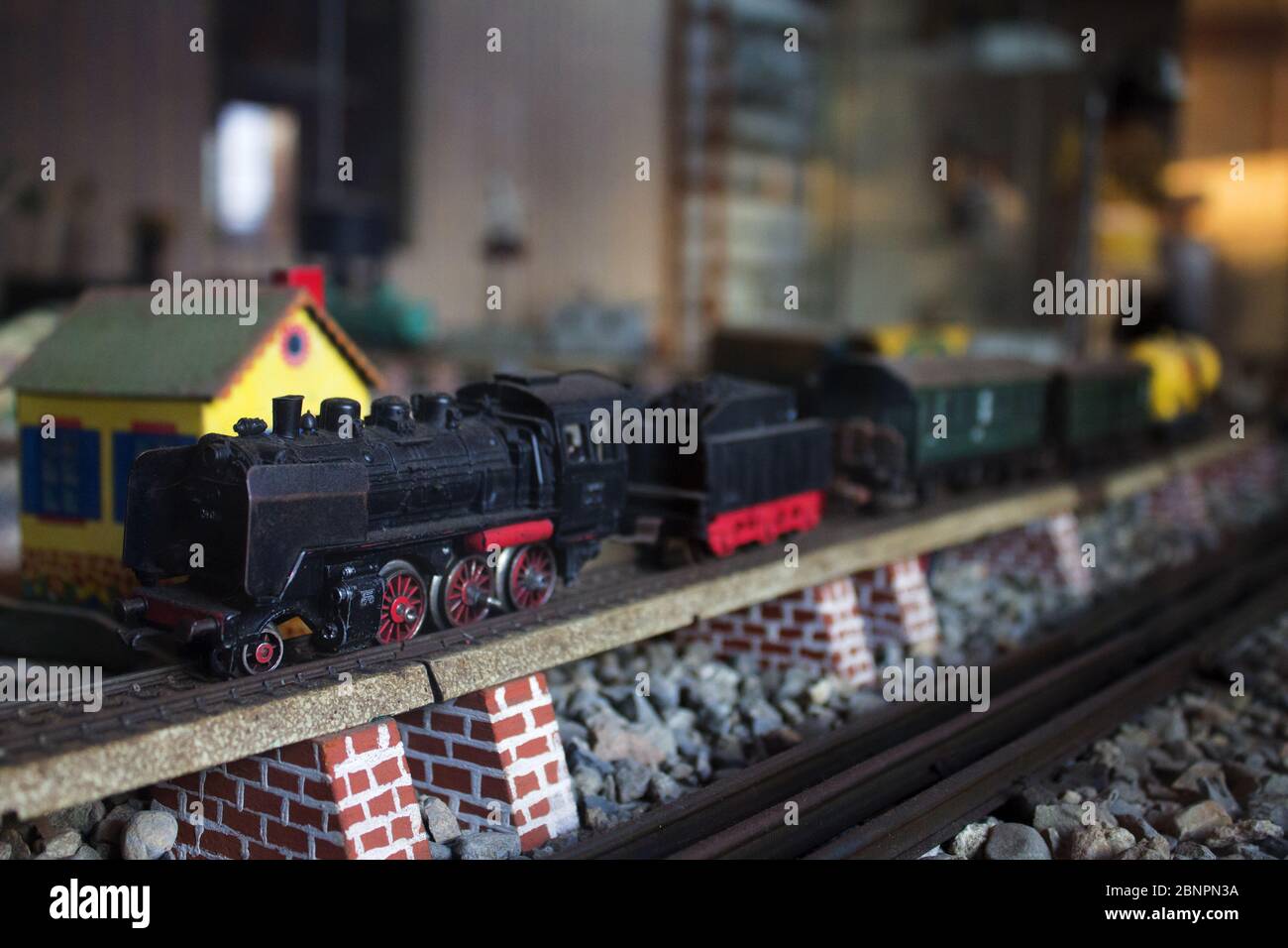 Spielzeugeisenbahn Stockfoto