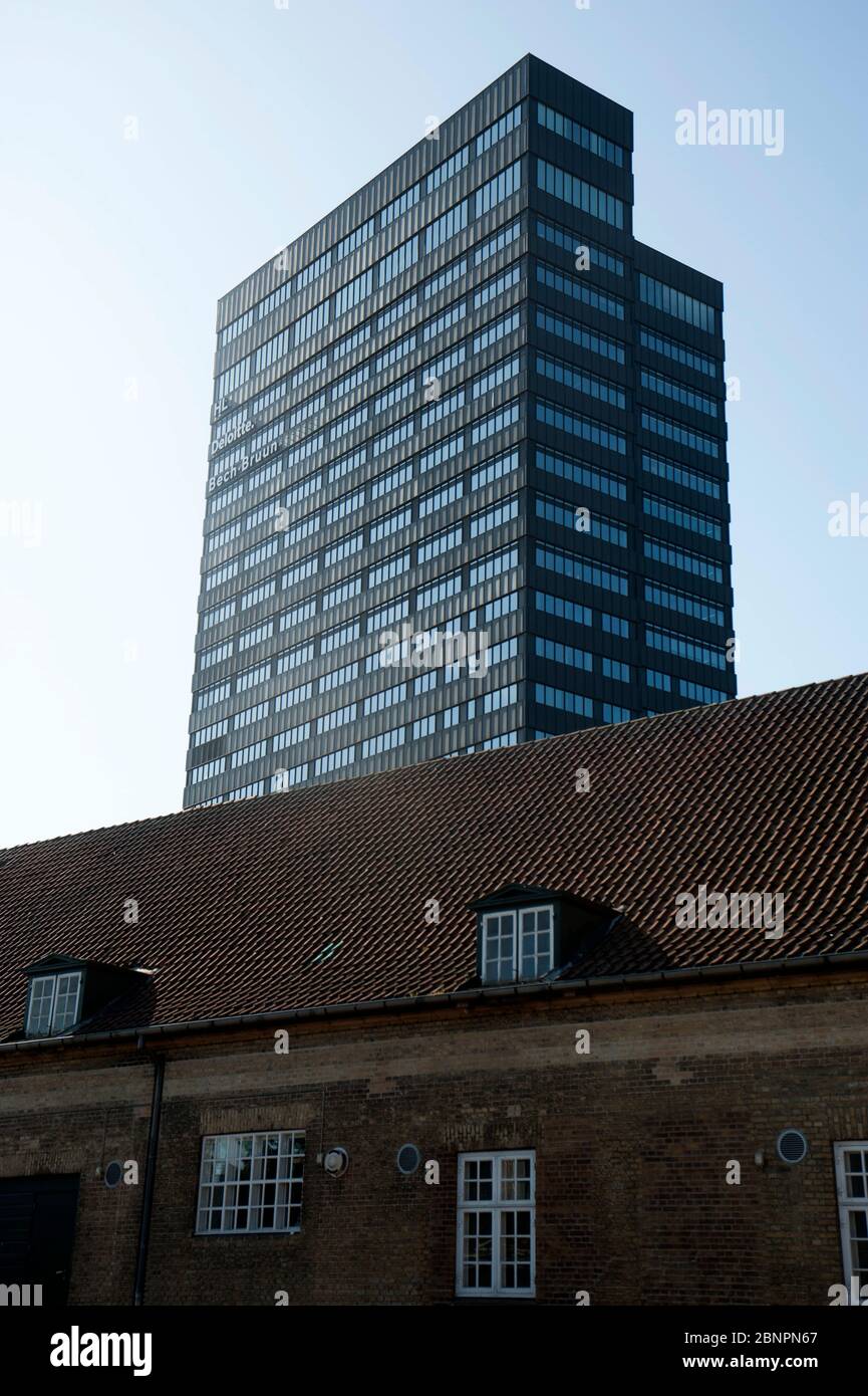 Dänemark, Aarhus, City Tower HL Huset Stockfoto