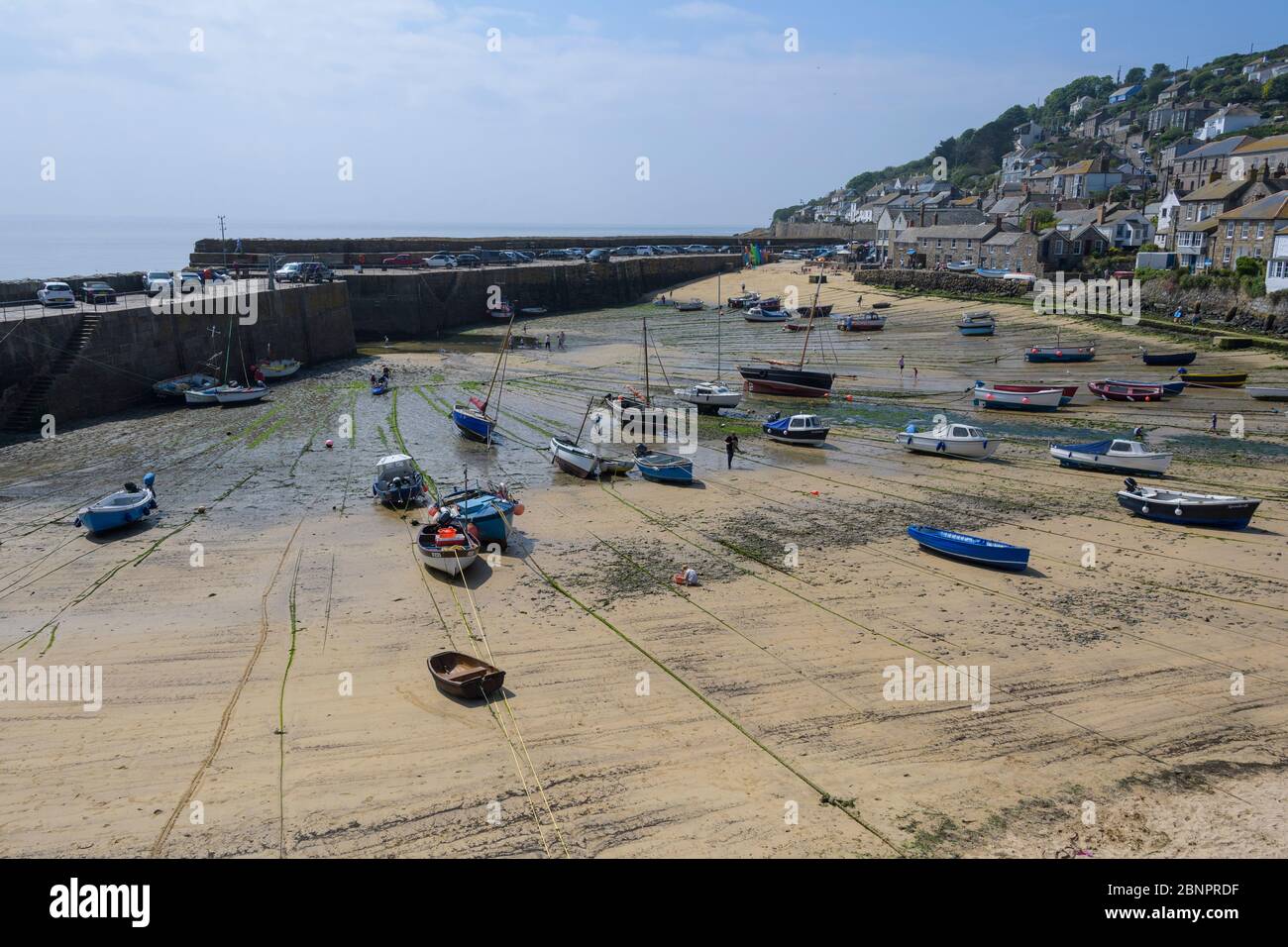 Hafen mit Booten, Mousehole, Penzance, Cornwall, Südwestengland, England, Vereinigtes Königreich, Europa Stockfoto