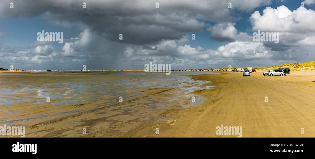 Am Strand von Rømø in Dänemark Stockfoto