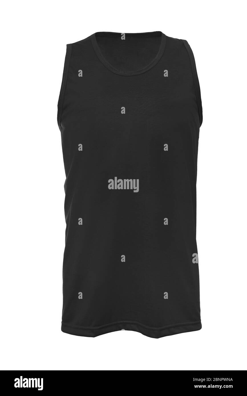 Mockup einer Vorlage in eines Mannes t-shirt Farbe auf weißem Hintergrund Stockfoto