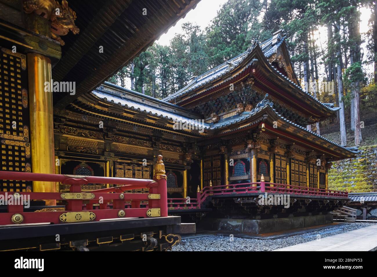 Japan, Honshu, Präfektur Tokigi, Nikko, Rinnoji-Tempel und Taiyuin-Mausoleum Stockfoto
