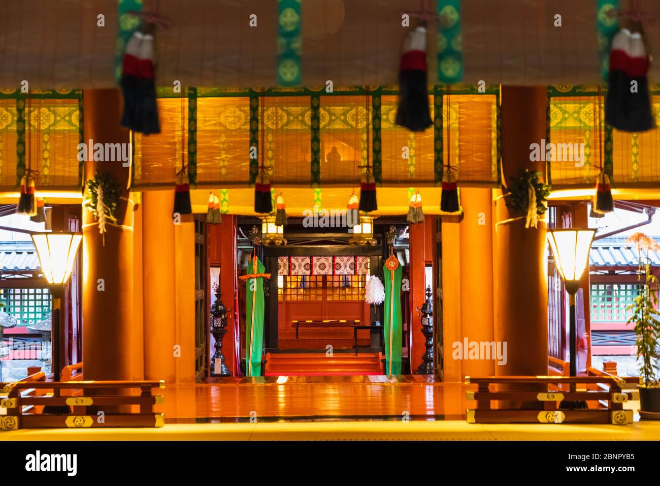 Japan, Honshu, Präfektur Tokigi, Nikko, Futarasan-Schrein, Innenansicht Stockfoto
