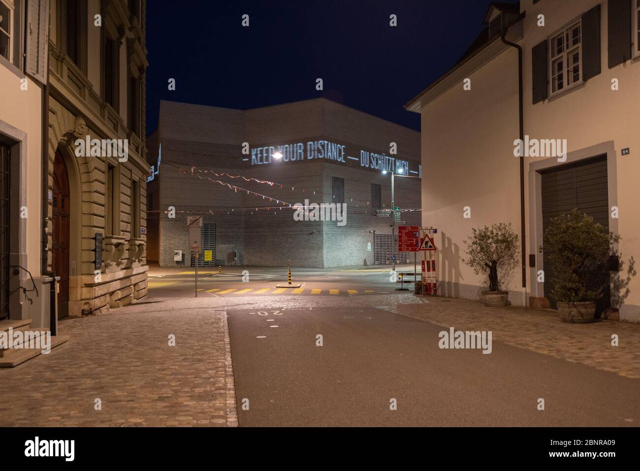 Das Kunstmuseum Basel während der Corona-Sperrung in Basel, Schweiz Stockfoto