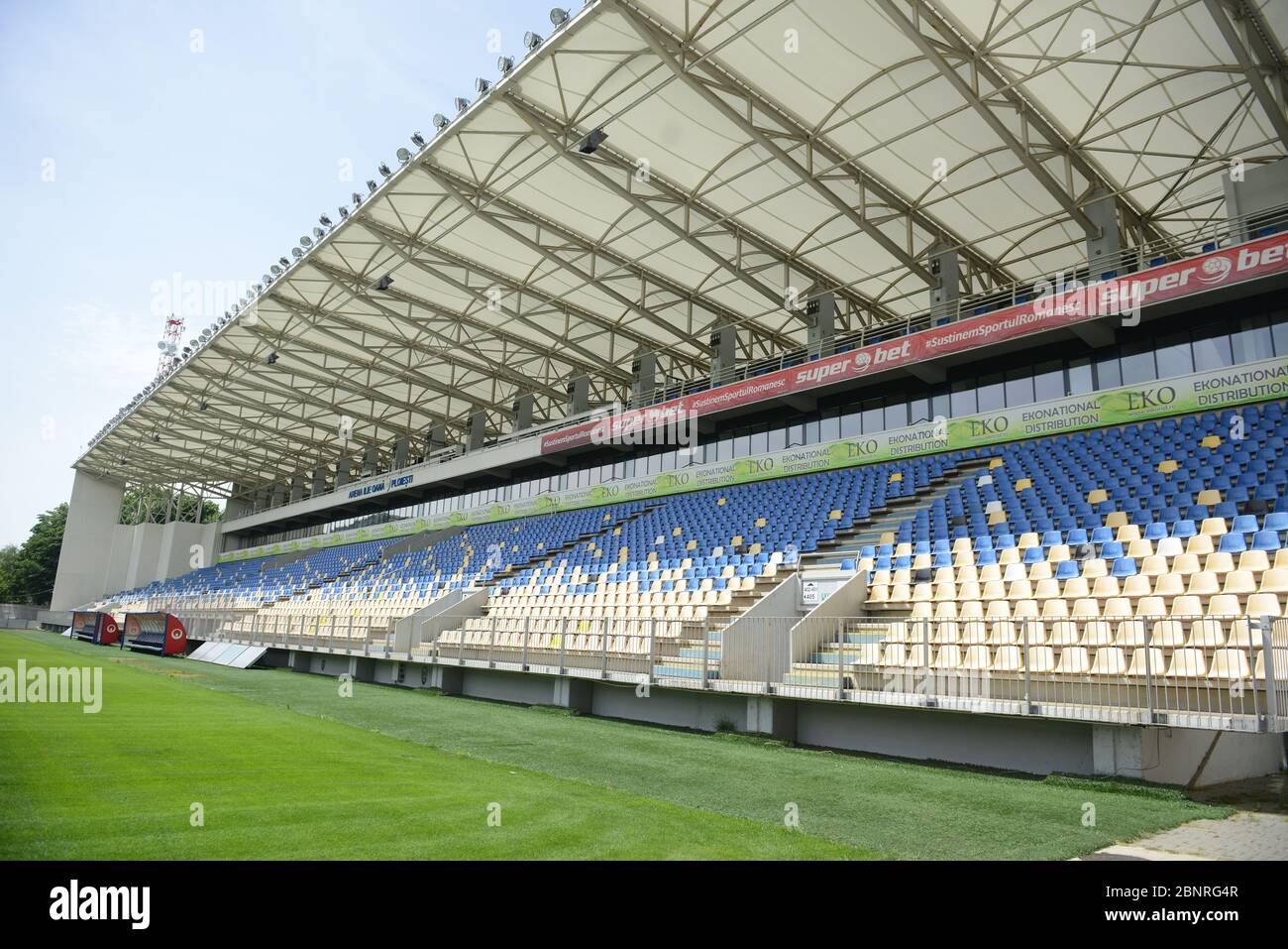 Ilie Oana Stadium, Ploiesti, Rumänien Stockfoto