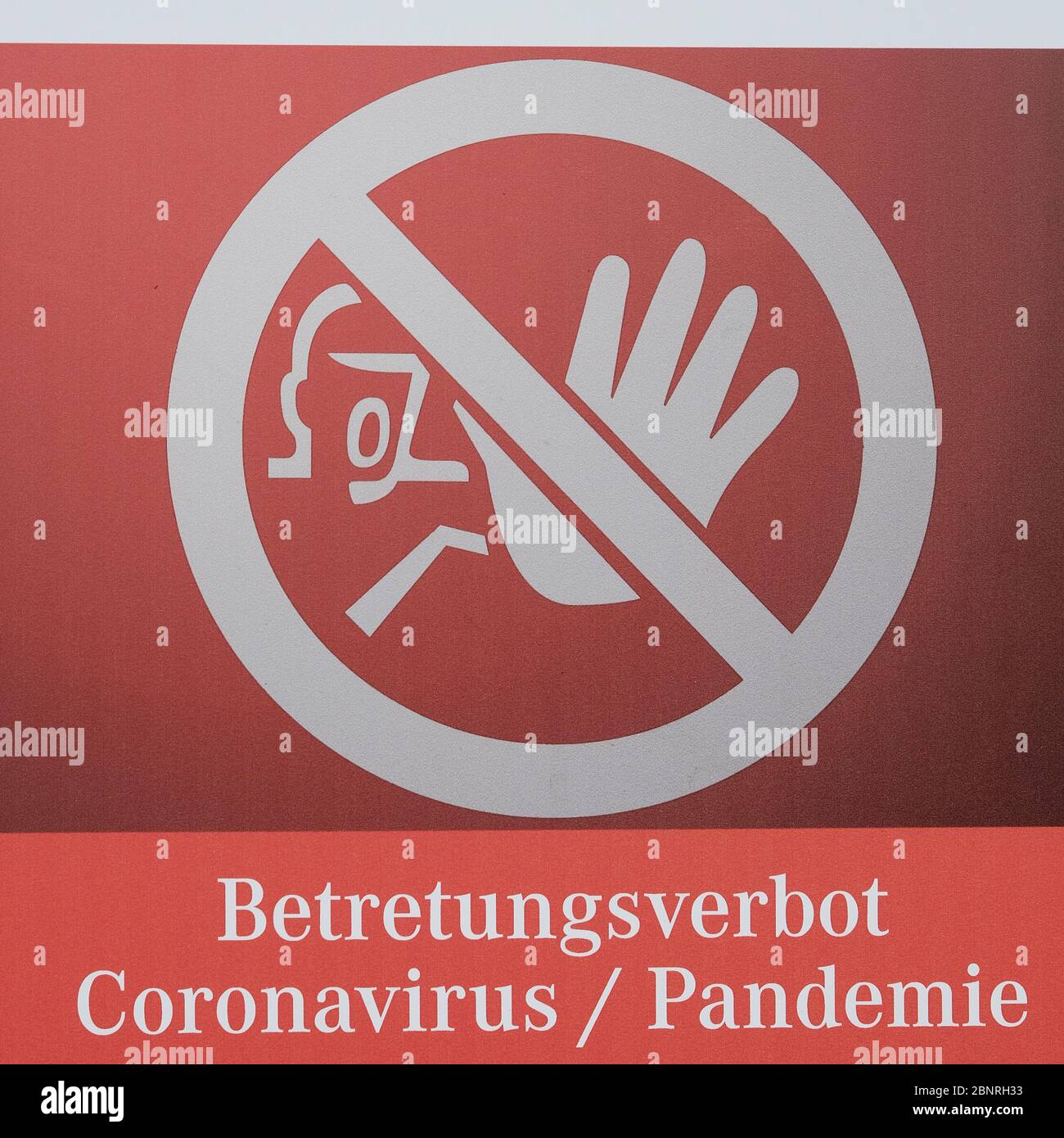 Verbot von Coronavirus/Pandemie Stockfoto