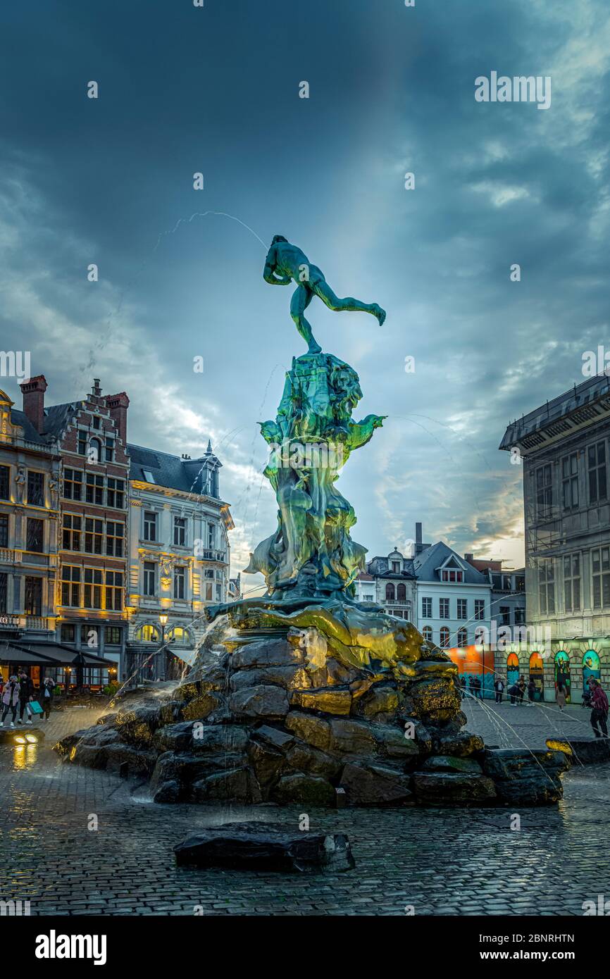 Europa, Belgien, Antwerpen, Stadt, Altstadt, Markt, Grote Markt Stockfoto