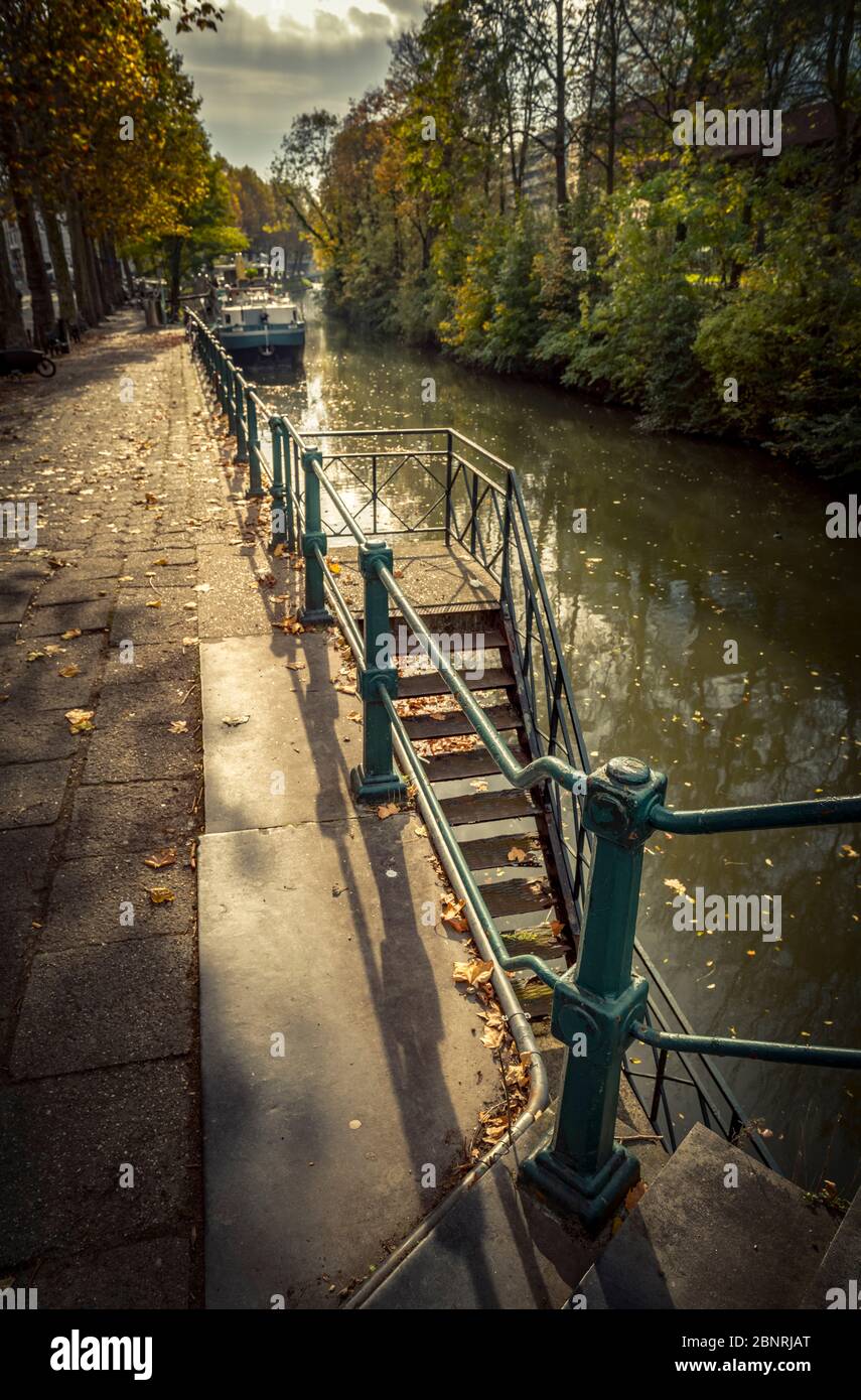 Europa, Belgien, Gent, Stadt, Innenstadt, Kirche, Abtei, St. Peter's Abbey, Kanal Stockfoto