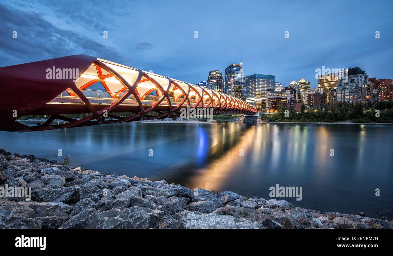 Kanada, Alberta, Calgary, Friedensbrücke Stockfoto