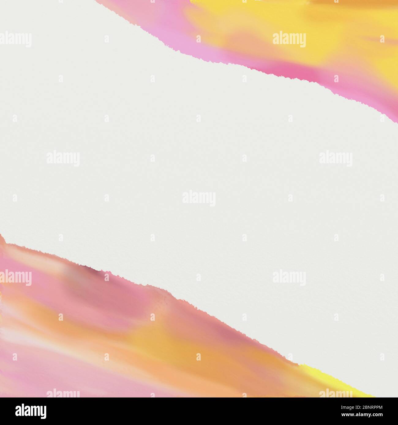 Weiches Aquarellpapier in Pink & Gold. Abstraktes Aquarell Pinsel Striche Papier. Perfekt für Hochzeitseinladungen, Karten, Themen, Hintergründe. Stockfoto
