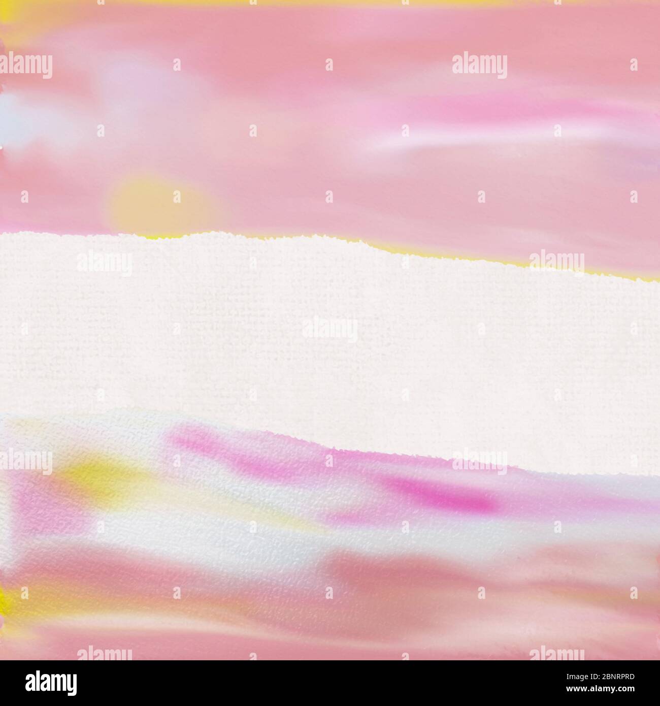 Weiches Aquarellpapier in Pink & Gold. Abstraktes Aquarell Pinsel Striche Papier. Perfekt für Hochzeitseinladungen, Karten, Themen, Hintergründe. Stockfoto