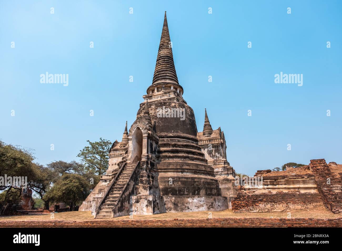 Name dieses Ortes 'Wat Phra Si Sanphet Tempel' der buddhistische Tempel in der Provinz Ayutthaya, Bangkok Stockfoto
