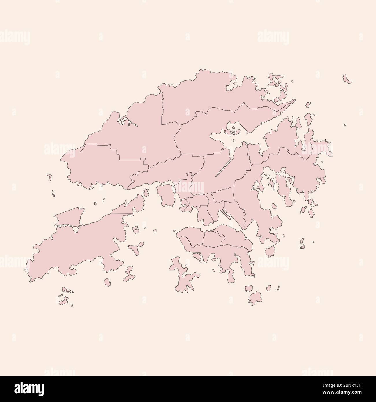 Hongkong Provinzen Karte modernes Design. Vintage rosa Schatten Hintergrund Vektor. Perfekt für Geschäftskonzepte, Hintergründe, Hintergrund, Banner, Poster, sti Stock Vektor