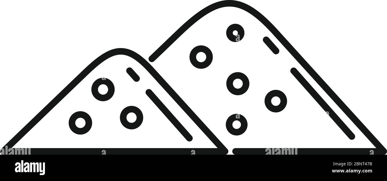 Symbol für Zuckerstapel. Umriss Zucker Stapel Vektor-Symbol für Web-Design isoliert auf weißem Hintergrund Stock Vektor