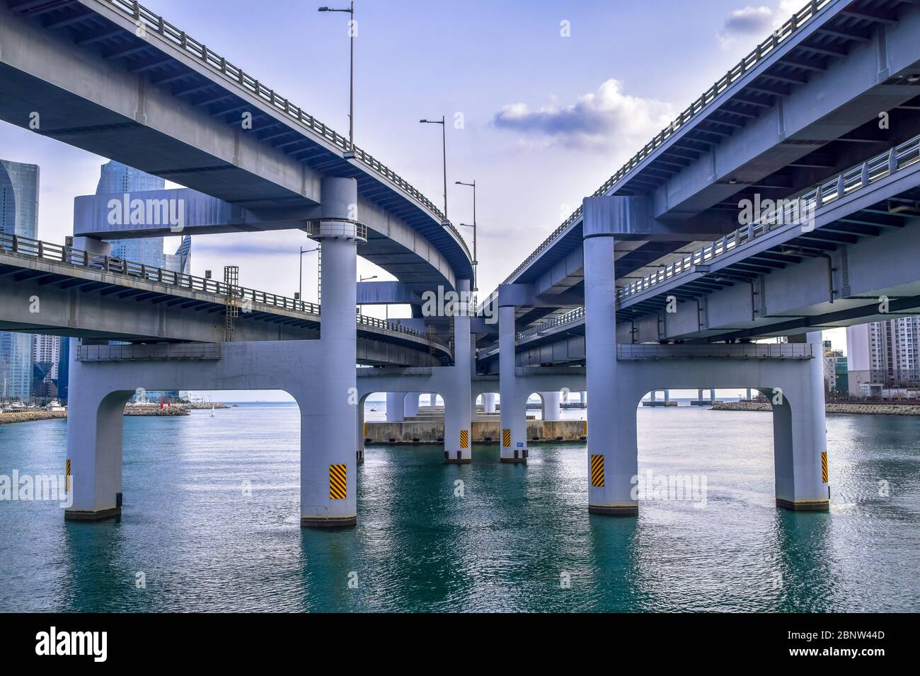 Die Gwangandaegyo oder Diamond Bridge in Busan Stockfoto