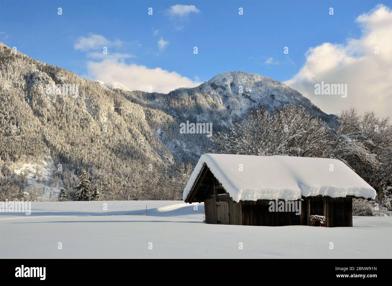 Winterlandschaft in Lofer Österreich Stockfoto