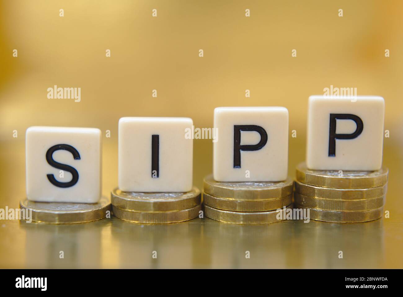 SIPP selbst investiert Persönliche Pension UK Steuer effiziente Altersvorsorge und Investitionsprogramm Stockfoto