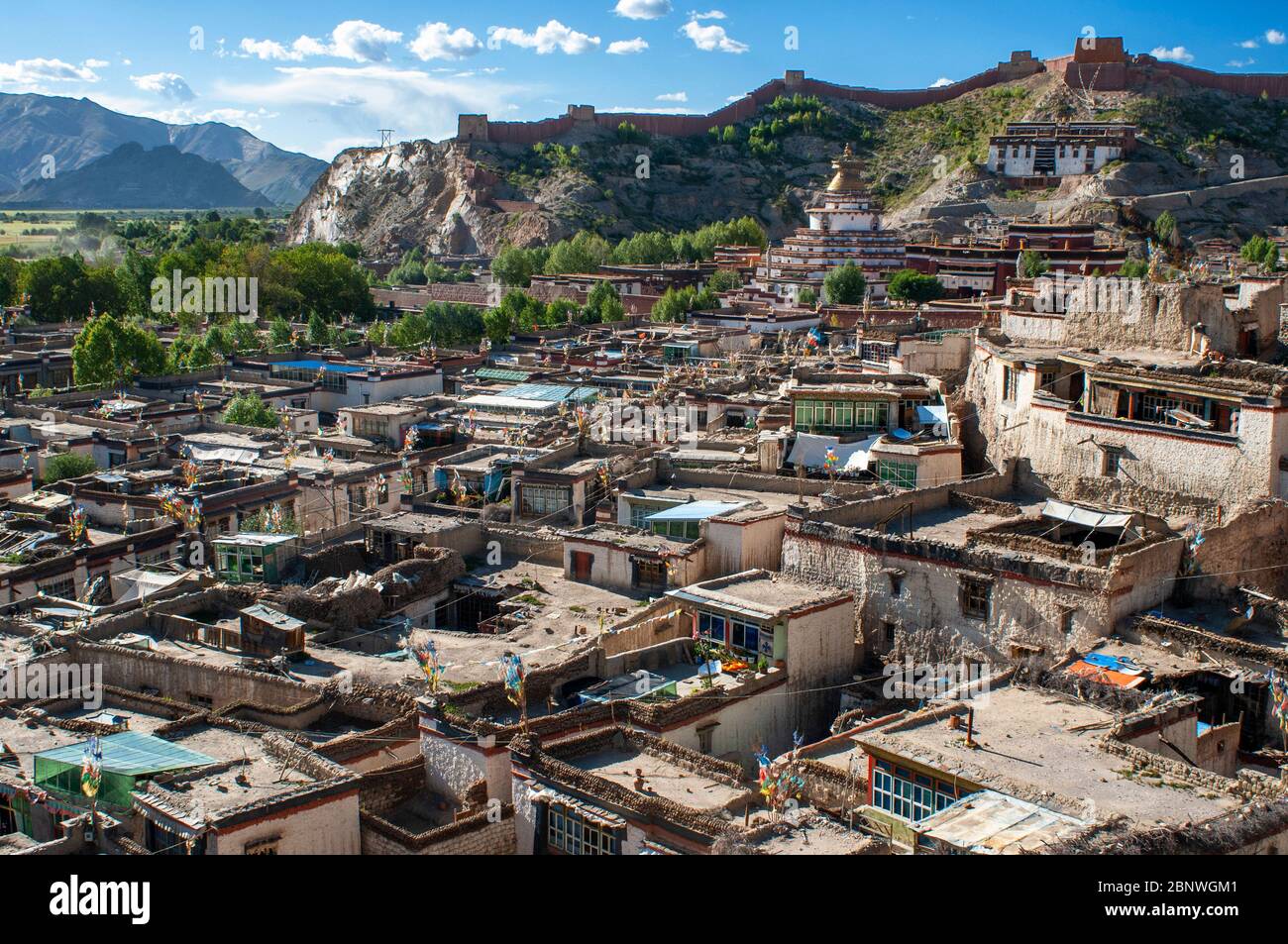 Gyantse Dorf oder Gyangze Stadt und Paelkhor Kloster Pelkhor Chode