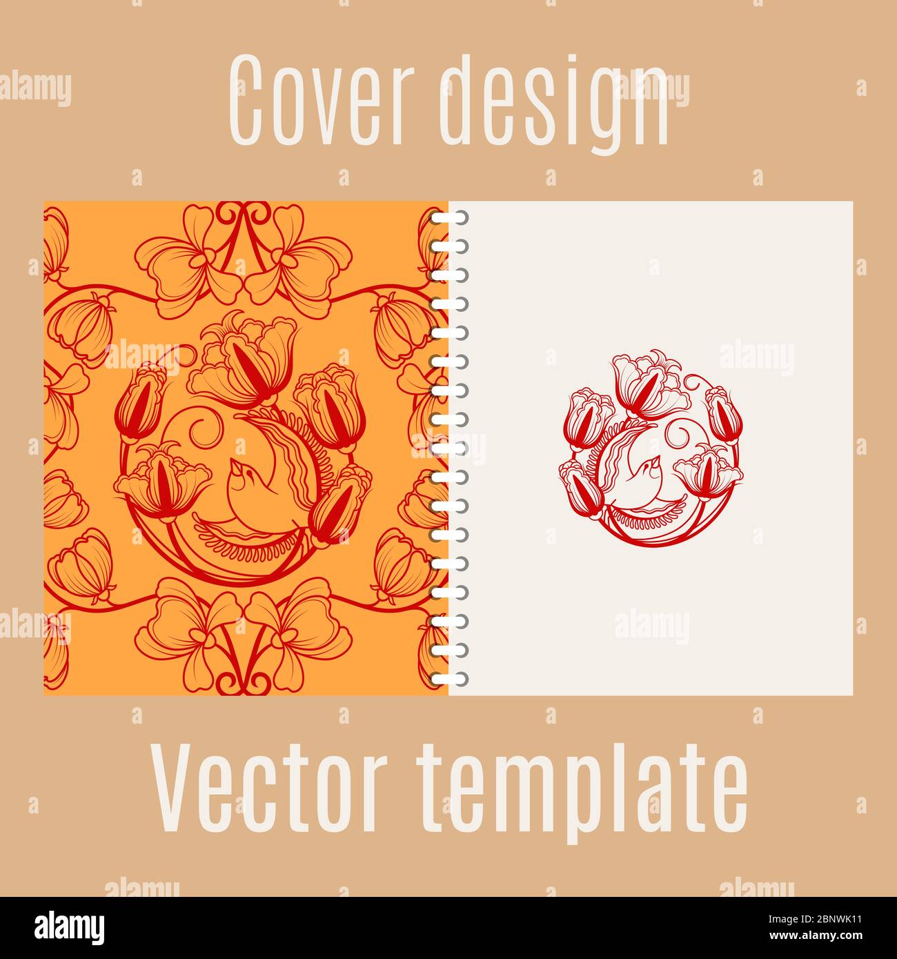 Cover-Design für Druck mit chinesischem Muster. Vektorgrafik Stock Vektor