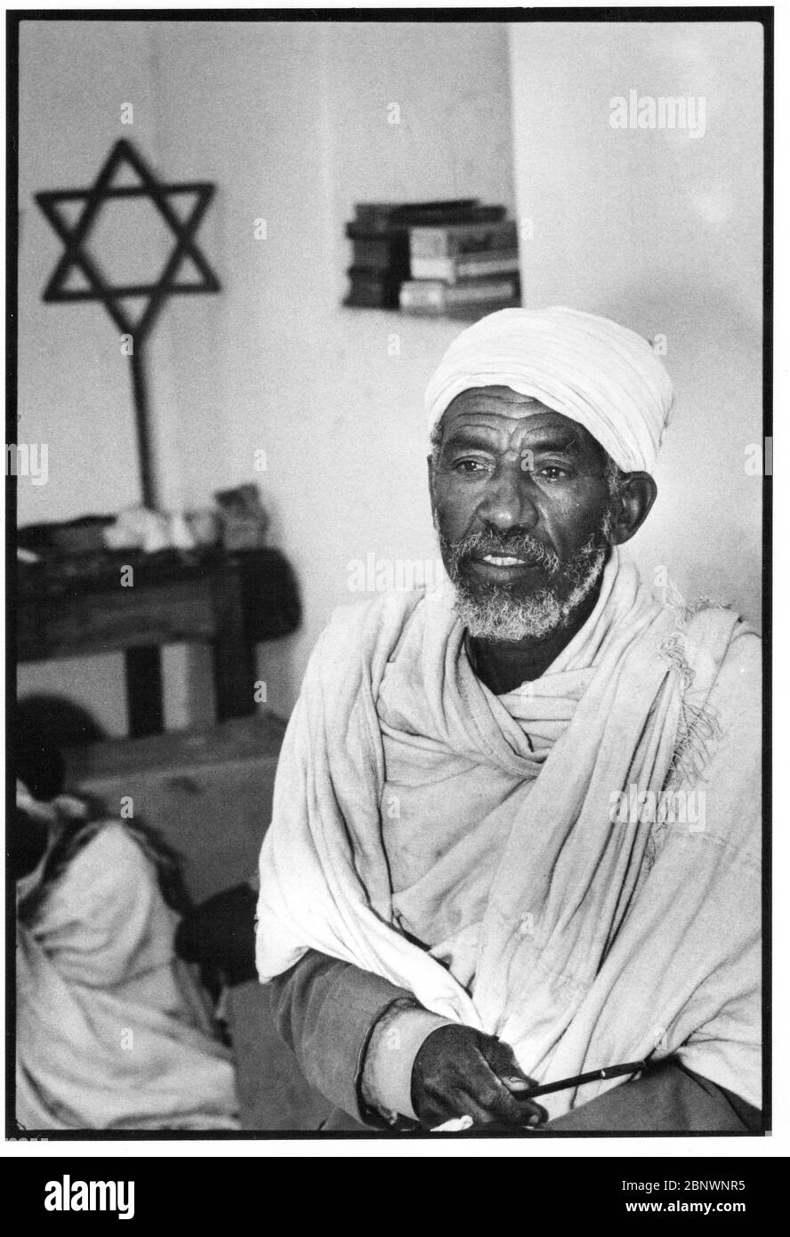 Äthiopische Juden. Jüdische Gemeinde in Äthiopien, Dörfer Gondar und Wolleka ©1983 Ilene Perlman Stockfoto
