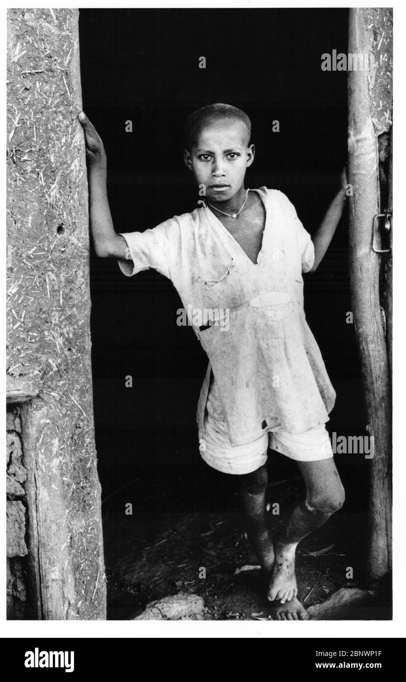 Äthiopische Juden. Jüdische Gemeinde in Äthiopien, Dörfer Gondar und Wolleka ©1983 Ilene Perlman Stockfoto