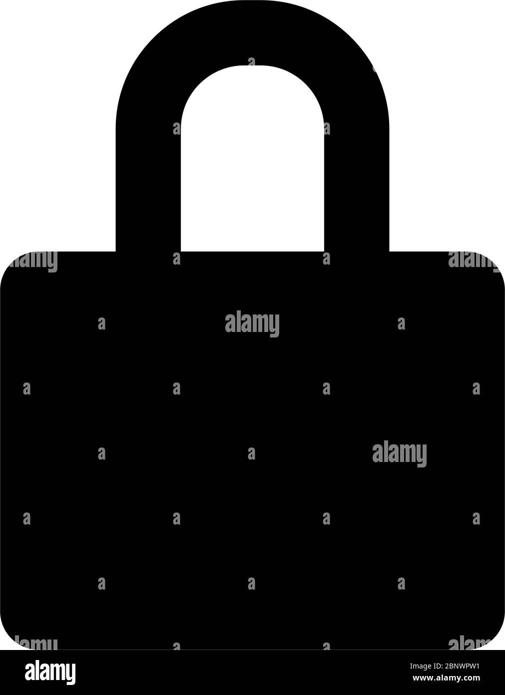 Symbol für die Datenschutzsperre. Schwarze Farbe. Perfekt für Hintergründe, Hintergrund, Banner, Schild, Logo, Symbol Symbol, Etikett, Poster und Aufkleber. Stock Vektor