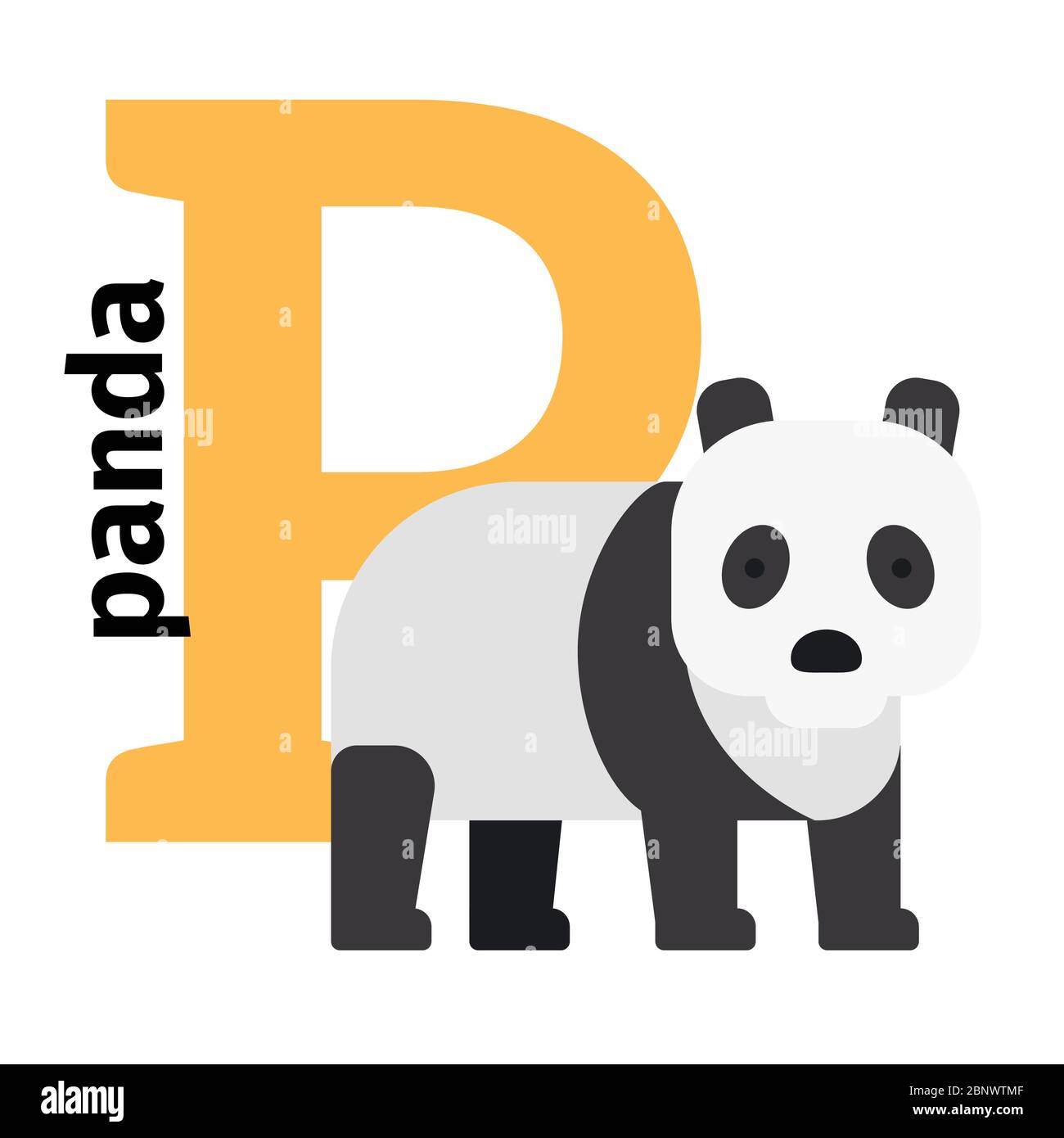 Englische Tiere Zoo Alphabet mit Buchstaben