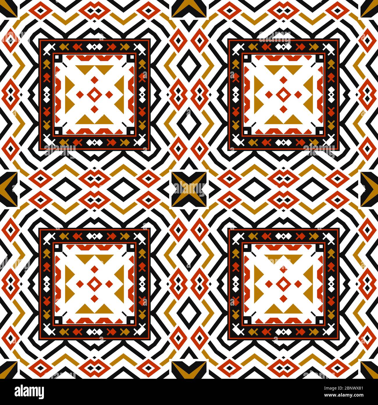 Geometrische ethnischen orientalischen nahtlose Muster Traditional Design für Hintergrund, Teppich, Tapete, Kleidung, Verpackung, Batik, Stoff und Textil. Stockfoto