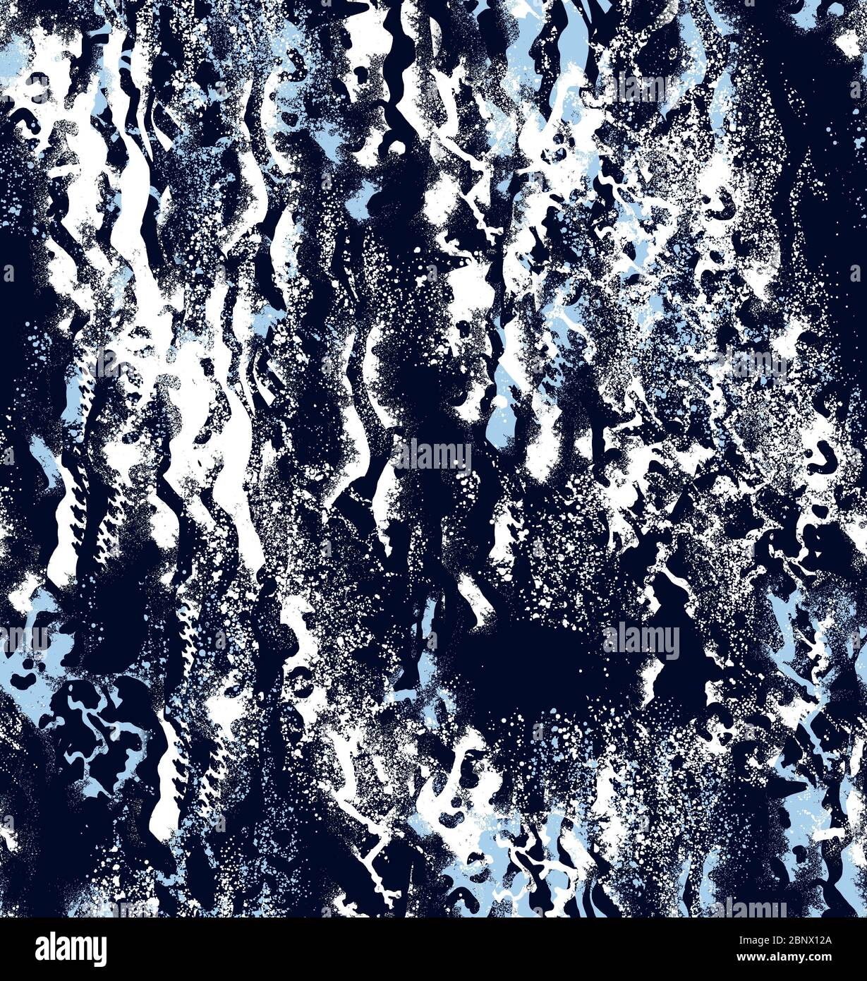 Aquarell nahtloses Muster. Abstrakt geometrische dunkelblauen Hintergrund. Bereit für Textildrucke. Stockfoto