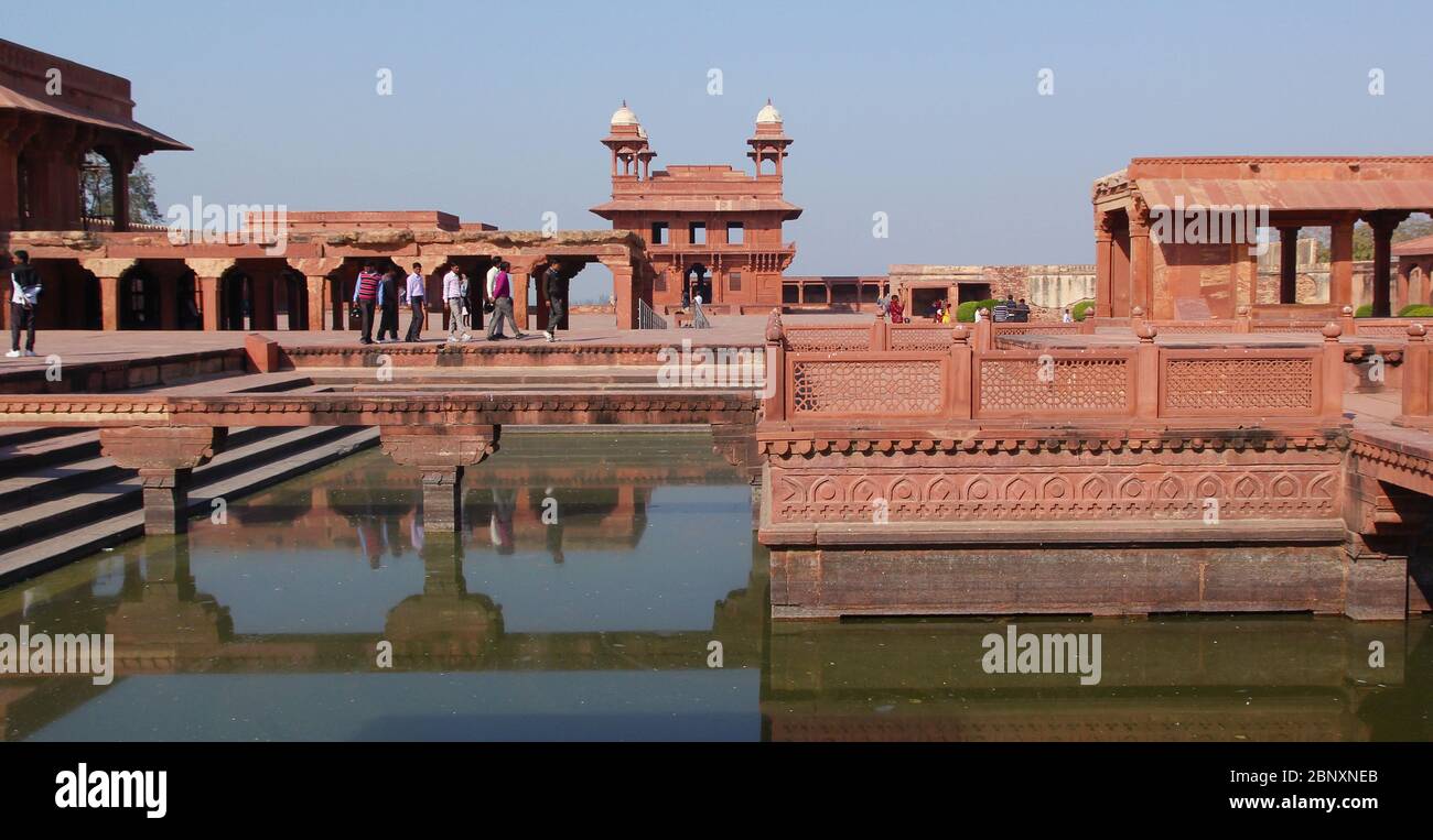 Indische UNESCO-Weltkulturerbe: Fatehpur Sikri Palace Stockfoto