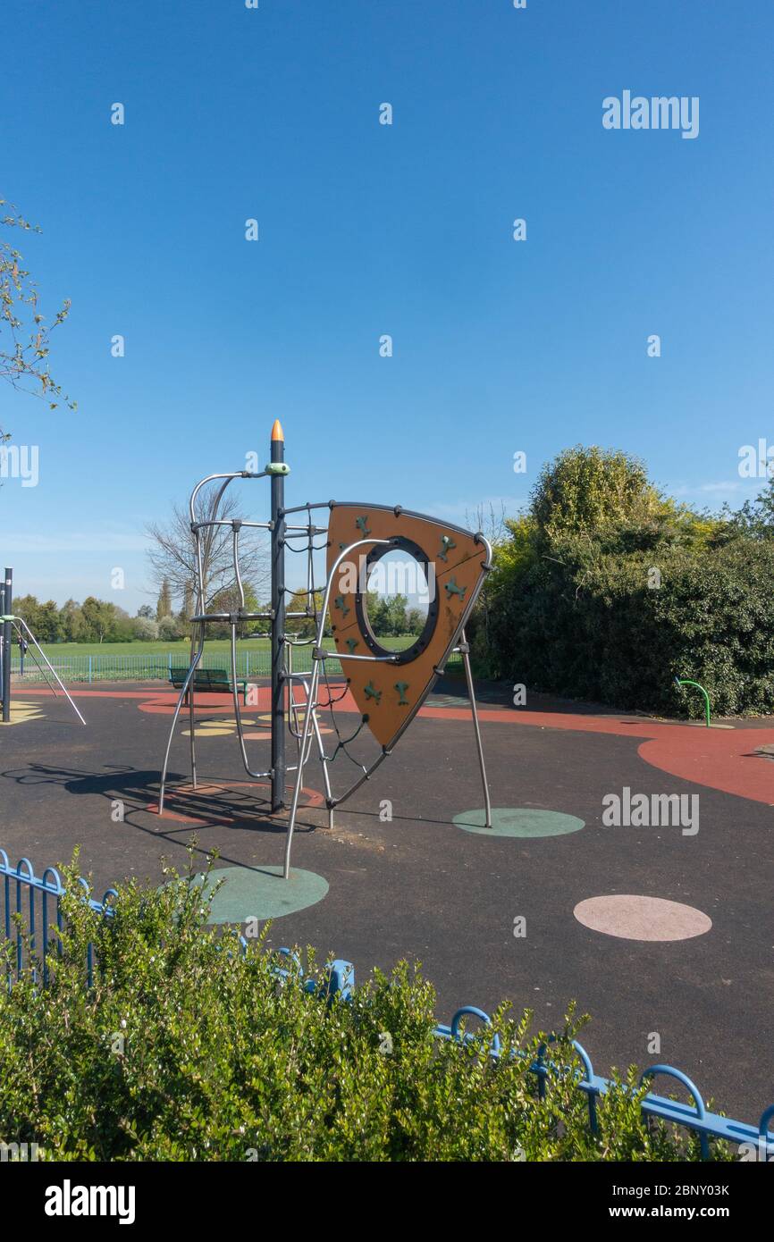 Kinderspielplatz wegen Coronavirus geschlossen Stockfoto