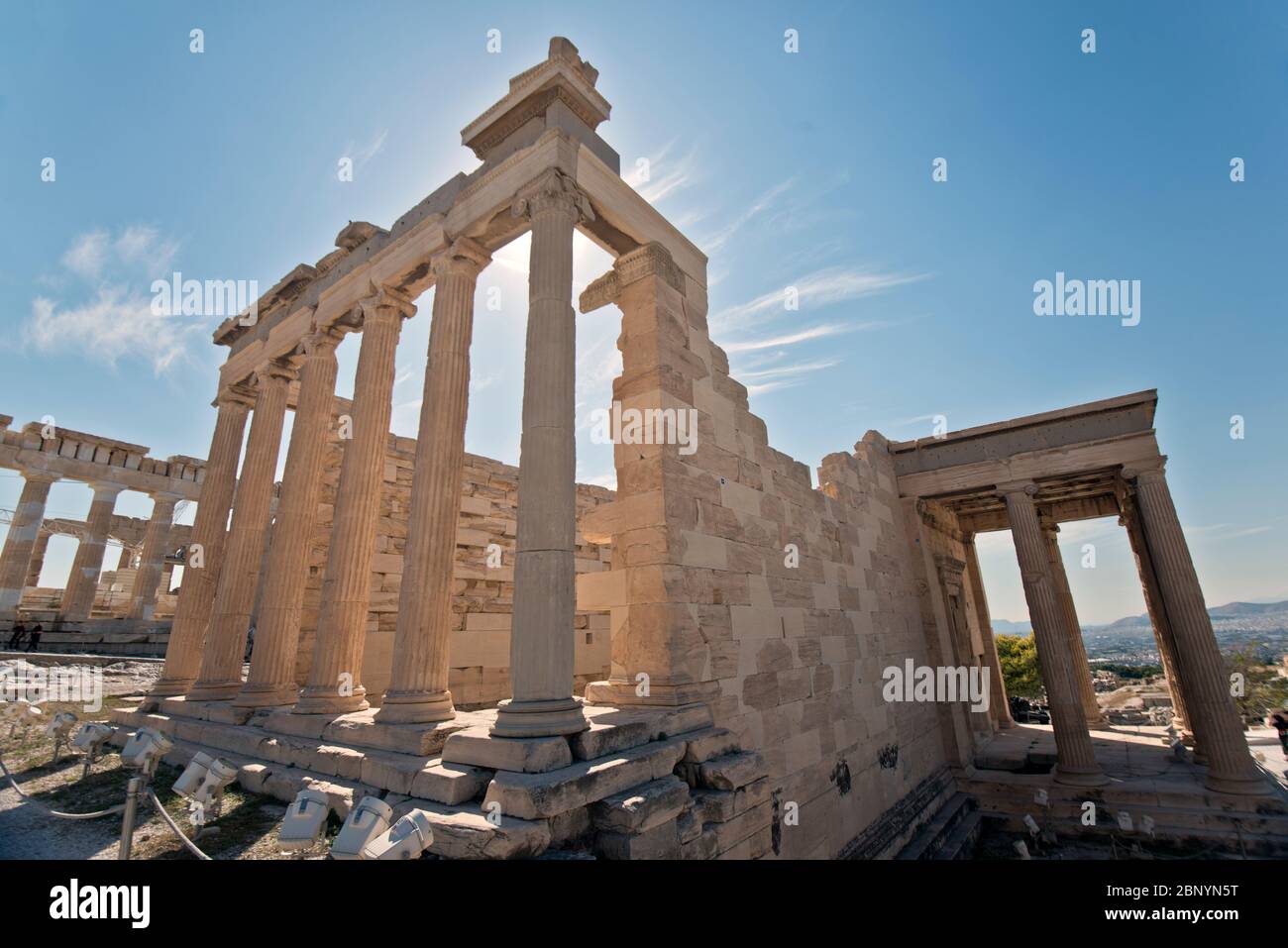 Das Erechtheion. Akropolis von Athen, Griechenland Stockfoto