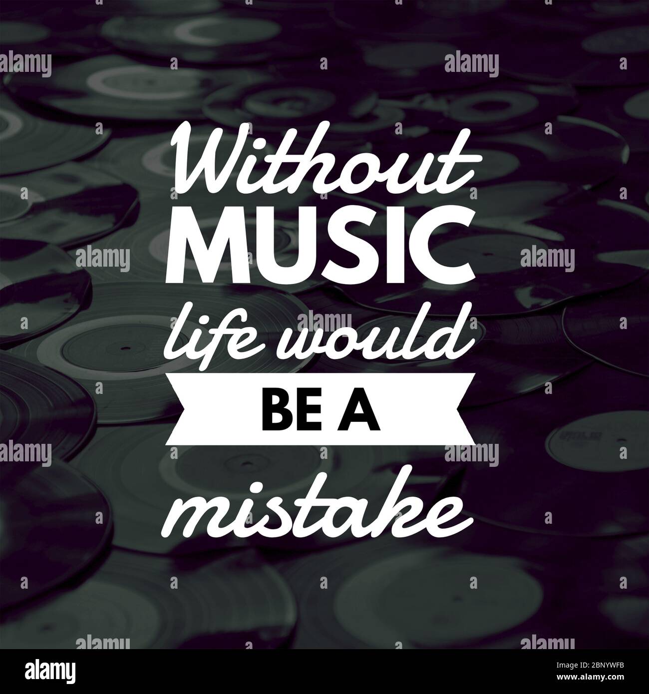 Inspirierende Zitate ohne Musik wäre das Leben ein Fehler, positiv, motivierend, Inspiration Stockfoto