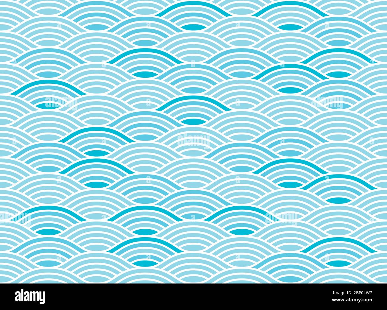 Wasserwelle nahtlose Muster.Orientalische Hintergrund und Tapete. Japanische, thailändische, chinesische Illustrationen. Stock Vektor