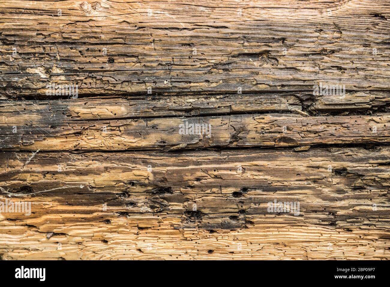 Holzhintergrund. Bild von alten beschädigten Holzstruktur. Stockfoto