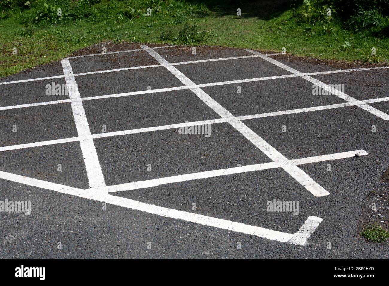Kein Parkplatz auf einem Parkplatz in Warwick, Großbritannien Stockfoto