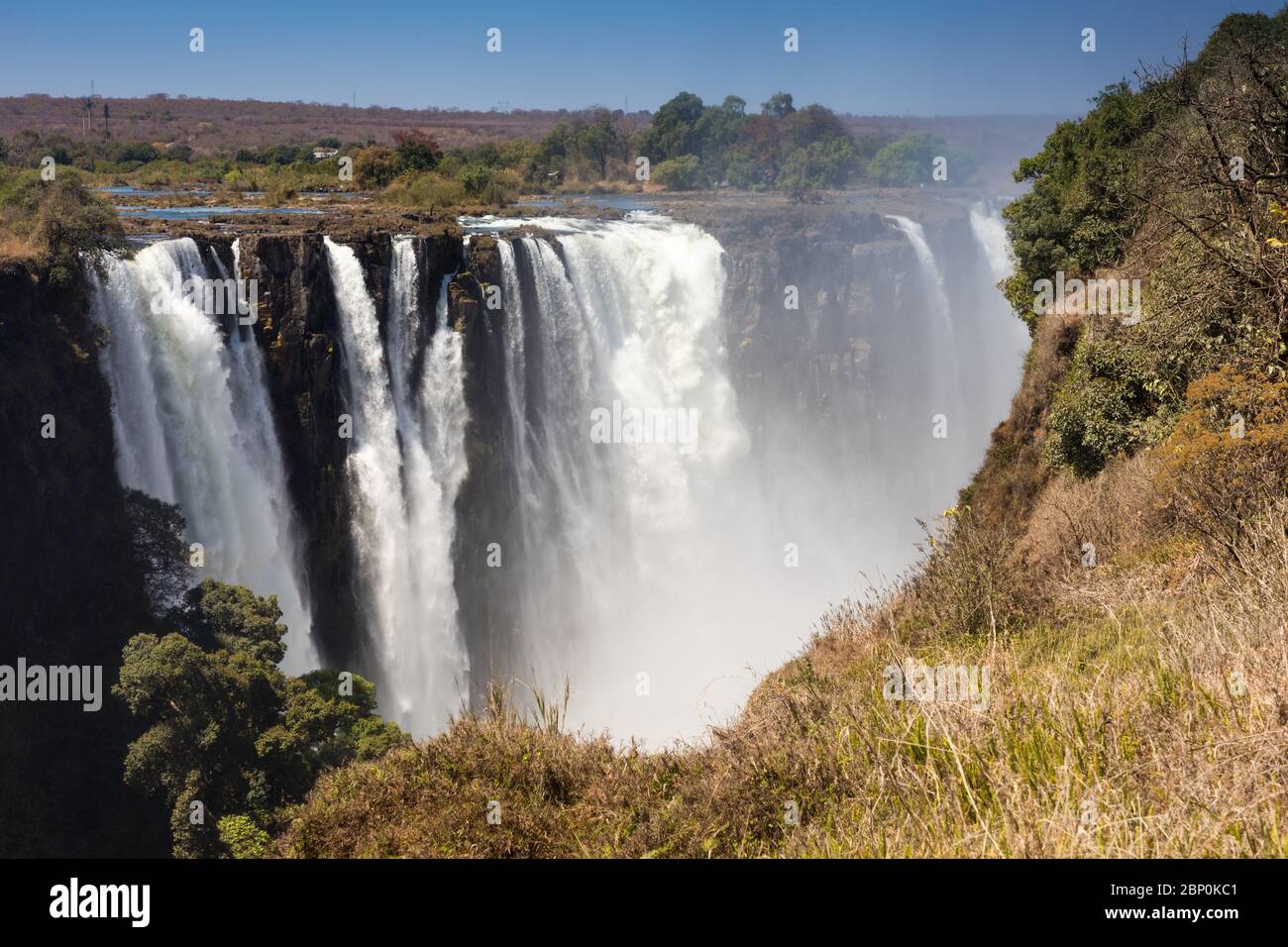 Victoria fällt im September, Simbabwe Stockfoto