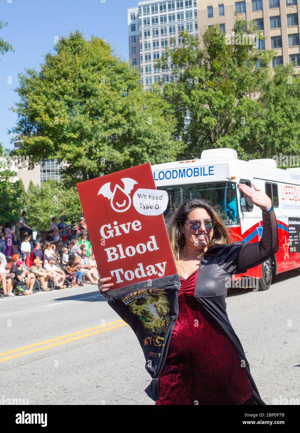 Blood Drive auf Parade Stockfoto