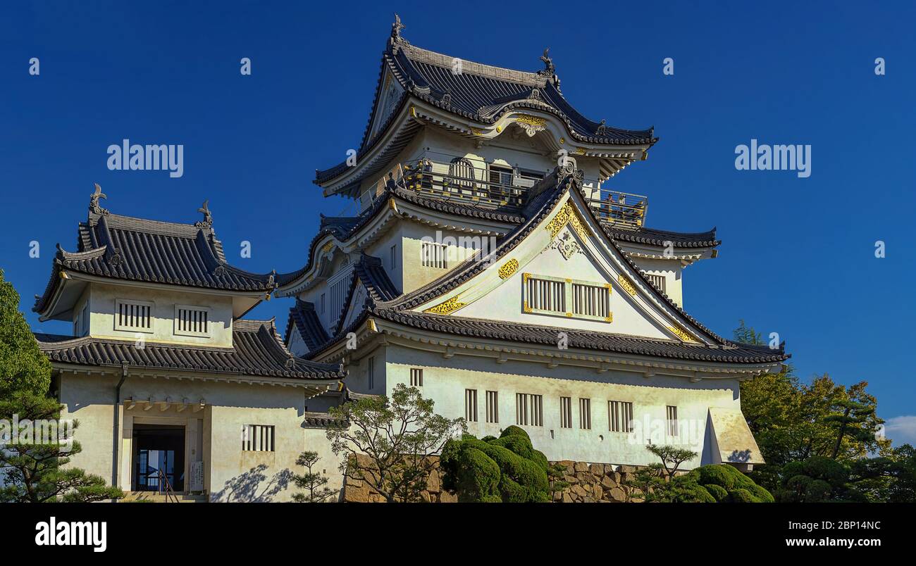 Kishiwada Burg (Chikiri Burg) erbaut im 16. Jahrhundert in Kishiwada Stadt, Präfektur Osaka, Japan Stockfoto