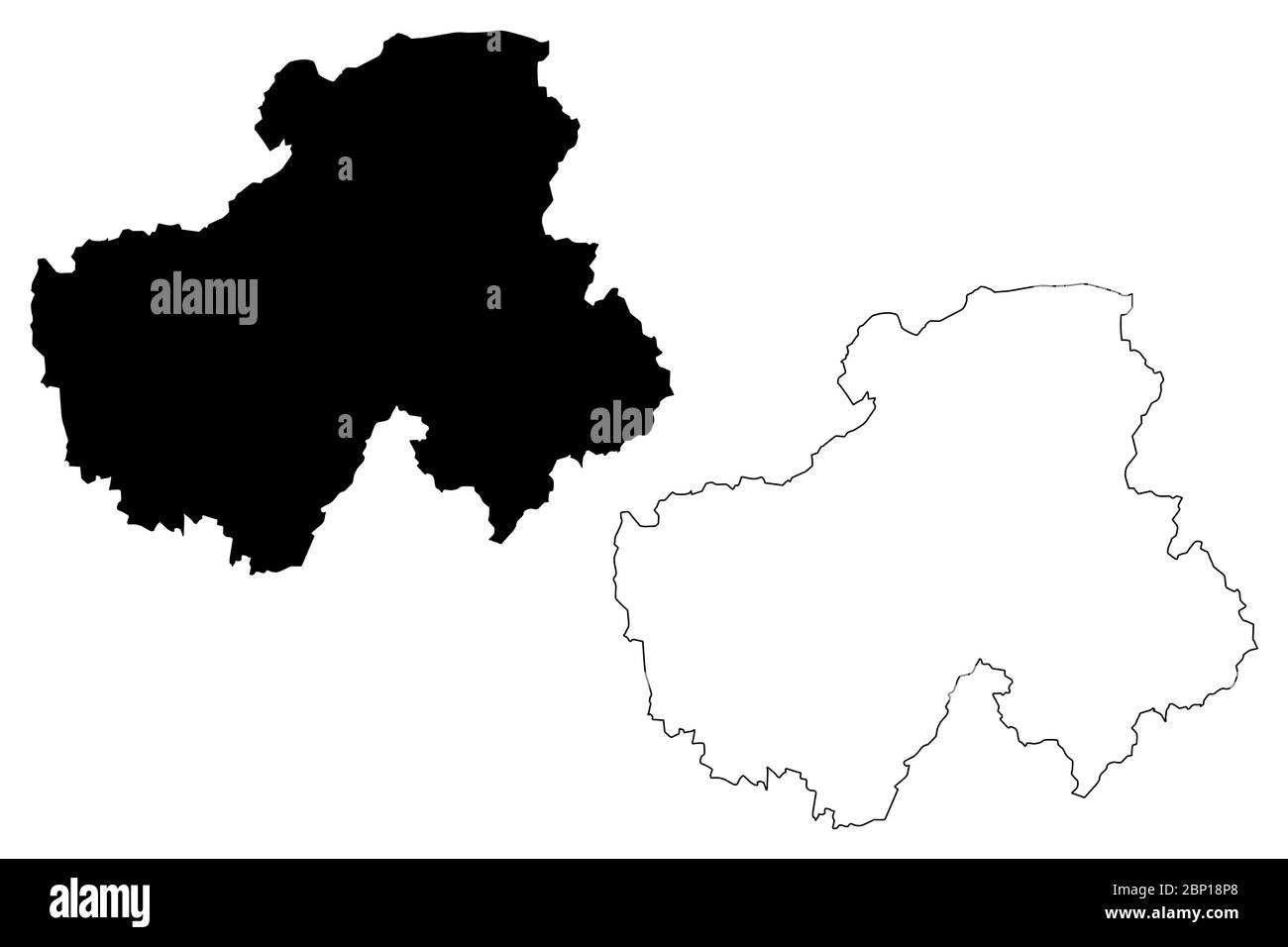 Departamento Haute-Savoie (Frankreich, Frankreich, Frankreich, Region Auvergne-Rhone-Alpes, ARA) Karte Vektorgrafik, Skizze Oberen Savoyen Karte Stock Vektor