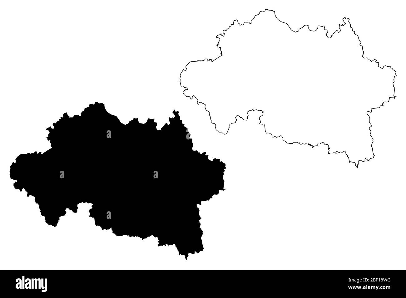 Departamento Allier (Frankreich, Französische Republik, Region Auvergne-Rhone-Alpes, ARA) Karte Vektorgrafik, Skizze Allier Karte Stock Vektor