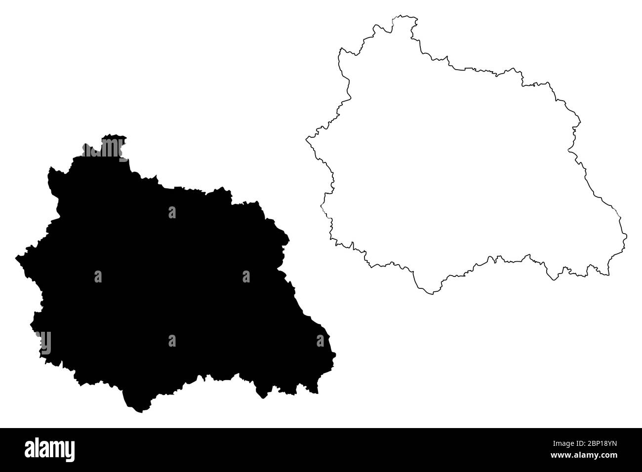 Departamento Puy-de-Dome (Frankreich, Frankreich, Republik Frankreich, Region Auvergne-Rhone-Alpes, ARA) Karte Vektorgrafik, Skizze Puy de Dome Karte Stock Vektor