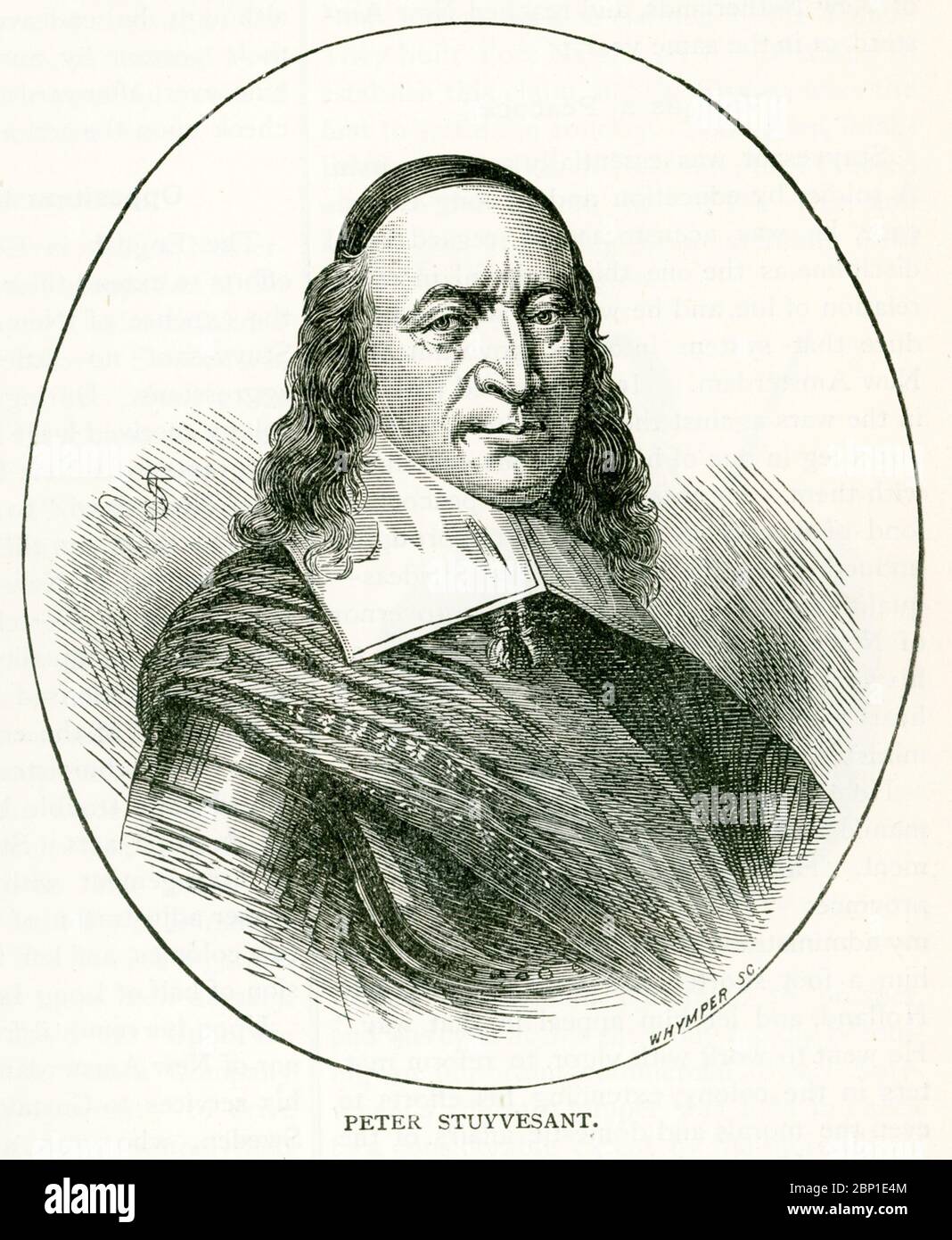 Peter Stuyvesant war der letzte niederländische Generaldirektor der Kolonie Neuniederland. Er diente von 1647 bis 1664, als das Gebiet an die Engländer übergeben wurde. Stockfoto